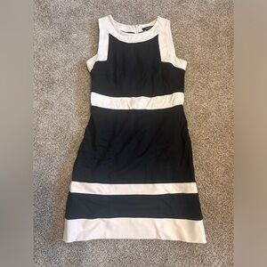 White House black market black colorblock dress